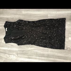 Black sequin mini dress